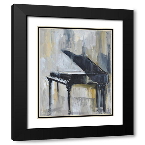 Piano Gold Black Modern Wood Framed Art Print with Double Matting by Stevens, Allayn