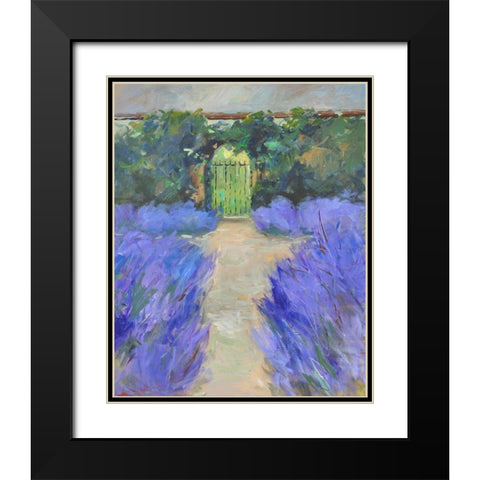 Lavender Gate Black Modern Wood Framed Art Print with Double Matting by Stevens, Allayn