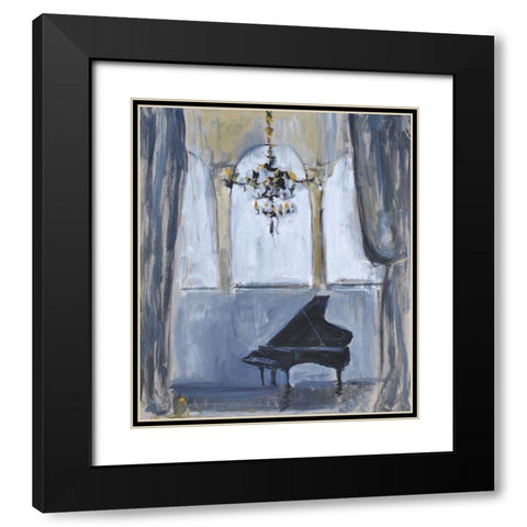 Formal Piano Black Modern Wood Framed Art Print with Double Matting by Stevens, Allayn