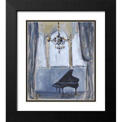 Formal Piano Black Modern Wood Framed Art Print with Double Matting by Stevens, Allayn