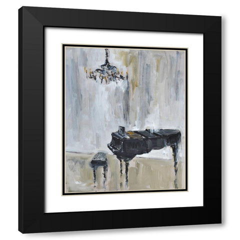 Baby Grand -3 Black Modern Wood Framed Art Print with Double Matting by Stevens, Allayn