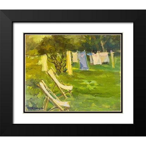 French Laundry Black Modern Wood Framed Art Print with Double Matting by Stevens, Allayn