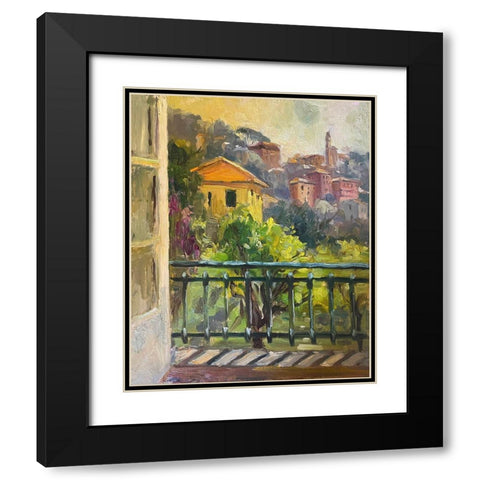 French Window Black Modern Wood Framed Art Print with Double Matting by Stevens, Allayn