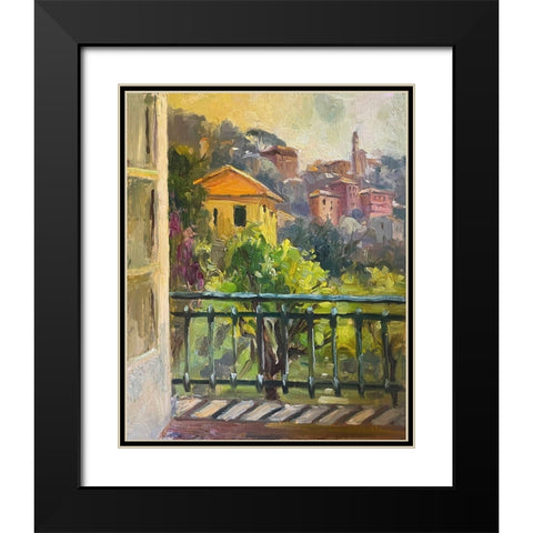 French Window Black Modern Wood Framed Art Print with Double Matting by Stevens, Allayn