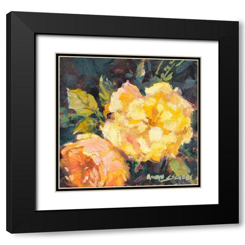 Still Life #4 Black Modern Wood Framed Art Print with Double Matting by Stevens, Allayn
