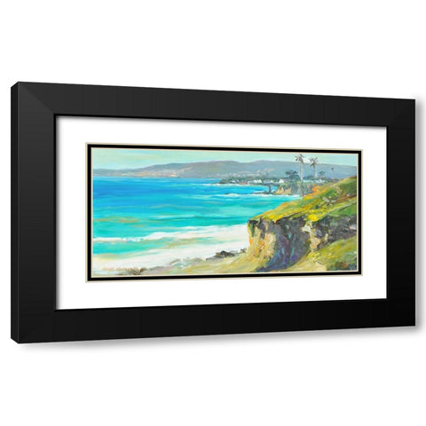 Coast Cliffs Black Modern Wood Framed Art Print with Double Matting by Stevens, Allayn