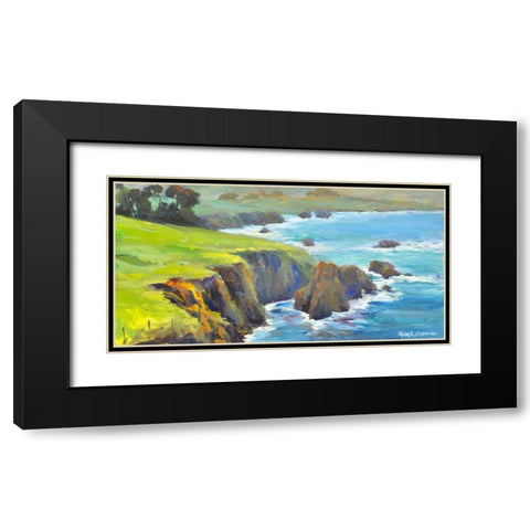 Ragged Cliffs #2 Black Modern Wood Framed Art Print with Double Matting by Stevens, Allayn