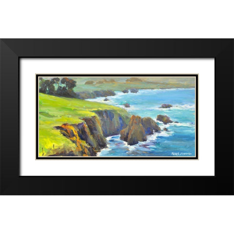 Ragged Cliffs #2 Black Modern Wood Framed Art Print with Double Matting by Stevens, Allayn