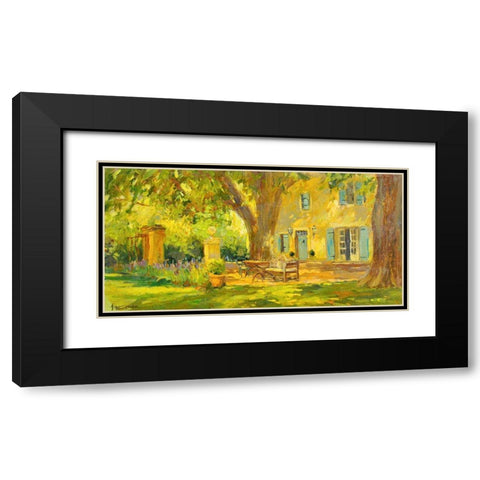 Italian Villa Black Modern Wood Framed Art Print with Double Matting by Stevens, Allayn