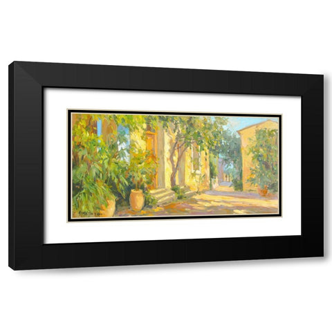 Villa Entrance Black Modern Wood Framed Art Print with Double Matting by Stevens, Allayn