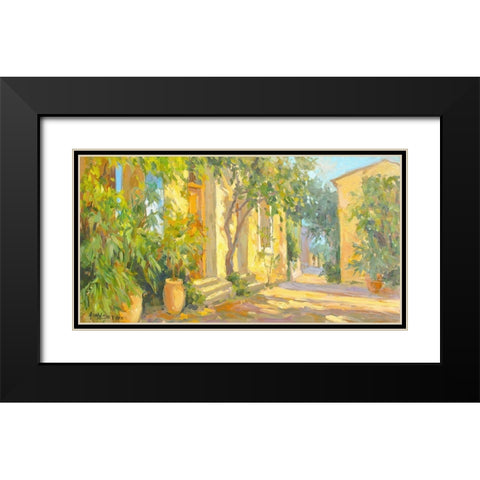 Villa Entrance Black Modern Wood Framed Art Print with Double Matting by Stevens, Allayn