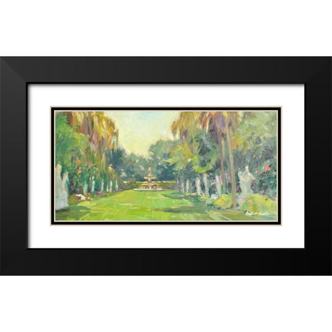 Lake Como Black Modern Wood Framed Art Print with Double Matting by Stevens, Allayn