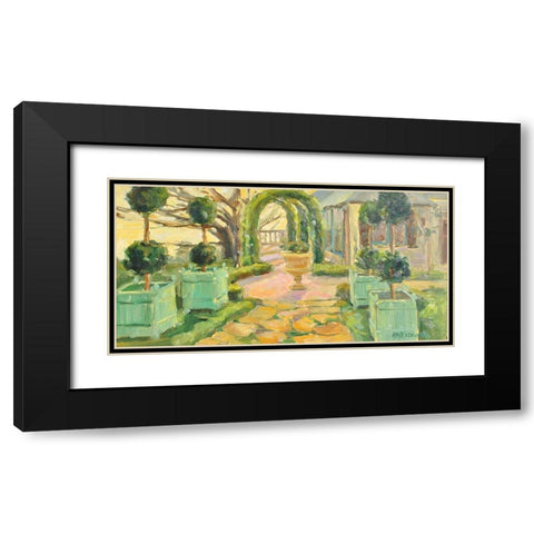 Villa Walkway Black Modern Wood Framed Art Print with Double Matting by Stevens, Allayn