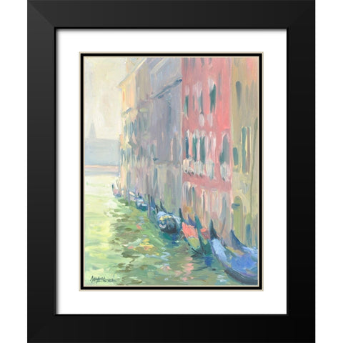 Venice Morn Black Modern Wood Framed Art Print with Double Matting by Stevens, Allayn