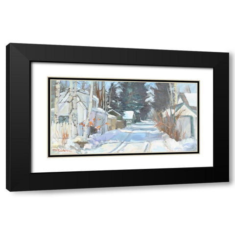 Winter Morning Black Modern Wood Framed Art Print with Double Matting by Stevens, Allayn