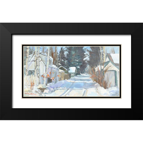 Winter Morning Black Modern Wood Framed Art Print with Double Matting by Stevens, Allayn
