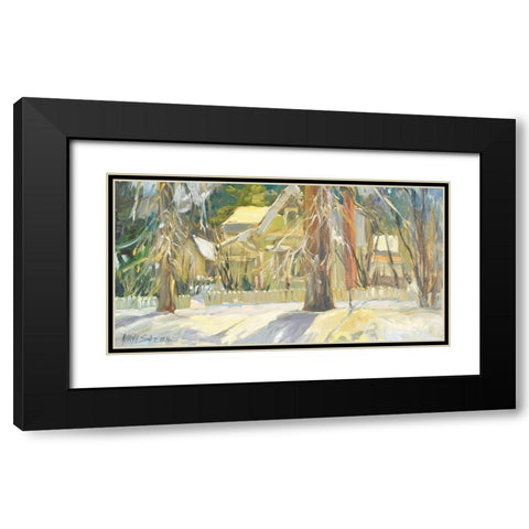 Grandmas House Black Modern Wood Framed Art Print with Double Matting by Stevens, Allayn