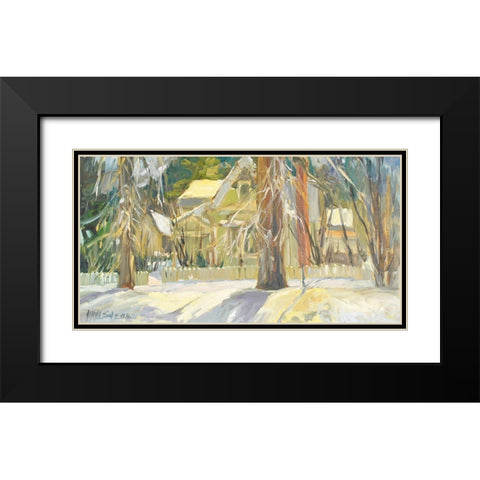 Grandmas House Black Modern Wood Framed Art Print with Double Matting by Stevens, Allayn