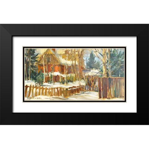 Maine Afternoon Black Modern Wood Framed Art Print with Double Matting by Stevens, Allayn