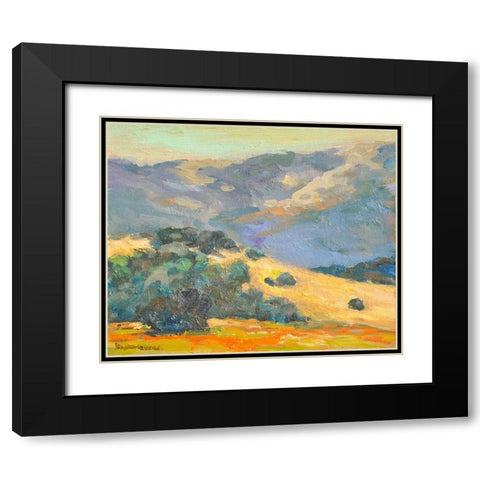 Hillside Black Modern Wood Framed Art Print with Double Matting by Stevens, Allayn