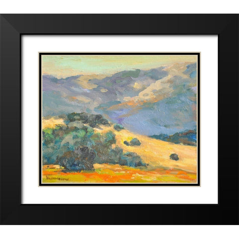 Hillside Black Modern Wood Framed Art Print with Double Matting by Stevens, Allayn