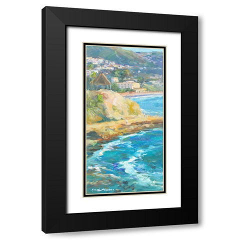 Afternoon Set Black Modern Wood Framed Art Print with Double Matting by Stevens, Allayn