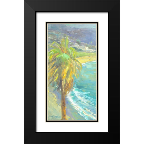 Palm Sway Black Modern Wood Framed Art Print with Double Matting by Stevens, Allayn