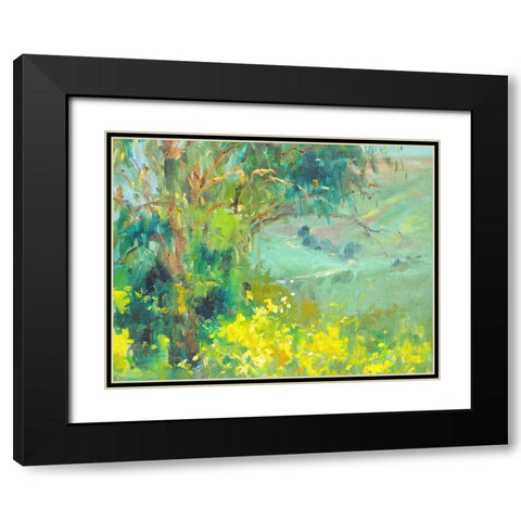 The Valley Black Modern Wood Framed Art Print with Double Matting by Stevens, Allayn