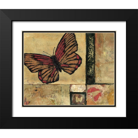 Butterfly in Red Black Modern Wood Framed Art Print with Double Matting by Bagnato, Judi
