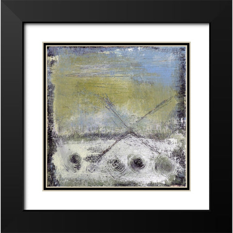 X Marks The Spot Black Modern Wood Framed Art Print with Double Matting by Bagnato, Judi