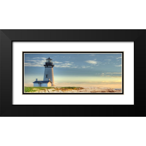 Lighthouse 2 Black Modern Wood Framed Art Print with Double Matting by Blackstone, Jason