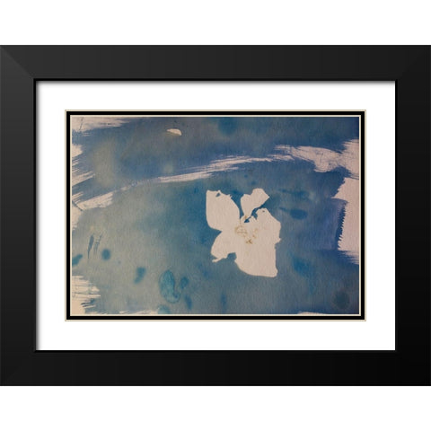 The River Black Modern Wood Framed Art Print with Double Matting by Blue