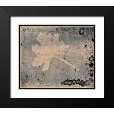 Leaf Stress Black Modern Wood Framed Art Print with Double Matting by Blue