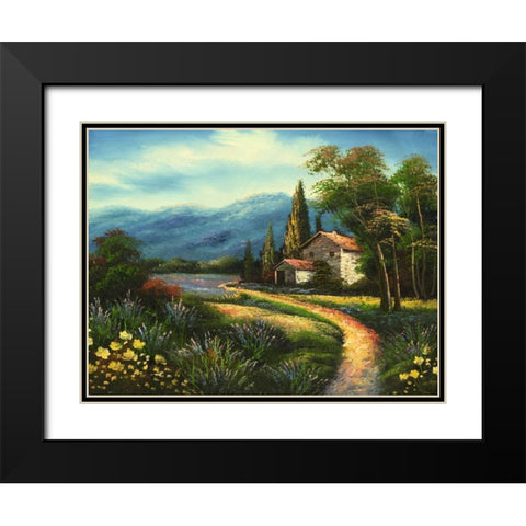 Mountian Getaway Black Modern Wood Framed Art Print with Double Matting by Chin, Art