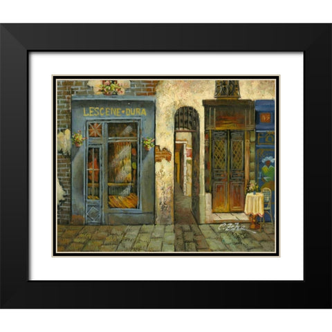 French Corridor Black Modern Wood Framed Art Print with Double Matting by Chin, Art