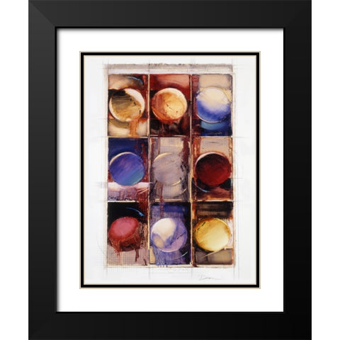 Abstract 9 Black Modern Wood Framed Art Print with Double Matting by Dean, Bruce