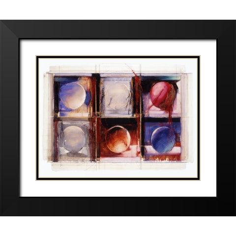 Abstract 10 Black Modern Wood Framed Art Print with Double Matting by Dean, Bruce