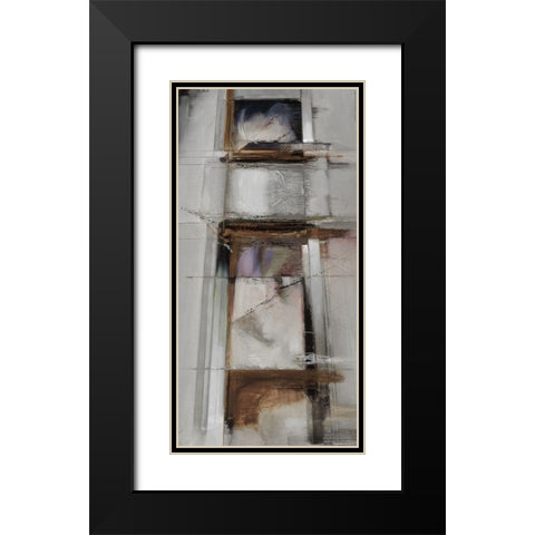 Abstract 14 Black Modern Wood Framed Art Print with Double Matting by Dean, Bruce
