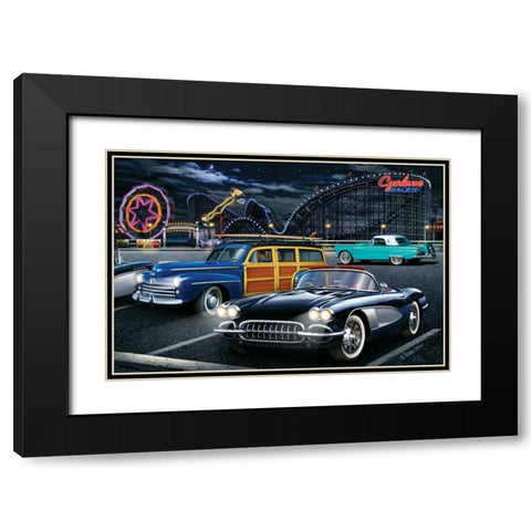 Cyclone Racer Black Modern Wood Framed Art Print with Double Matting by Flint, Helen
