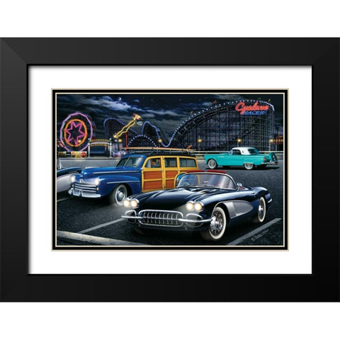 Cyclone Racer Black Modern Wood Framed Art Print with Double Matting by Flint, Helen
