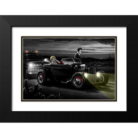 Joy Ride Black Modern Wood Framed Art Print with Double Matting by Flint, Helen