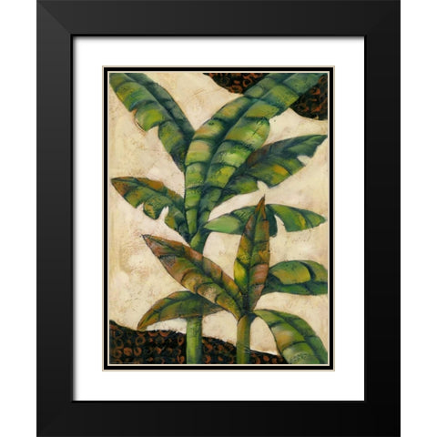 Bronze Palm 1 Black Modern Wood Framed Art Print with Double Matting by Gaul, Charles