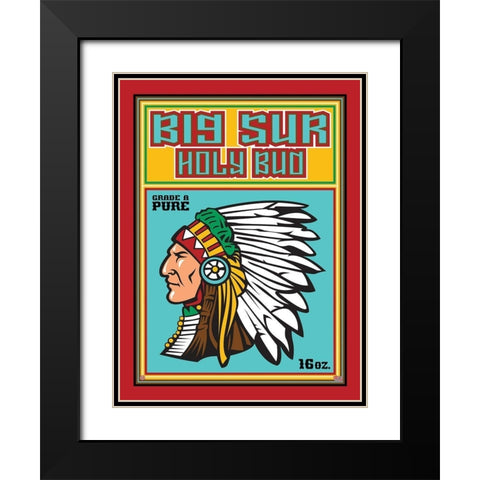 Big Sur Black Modern Wood Framed Art Print with Double Matting by Has