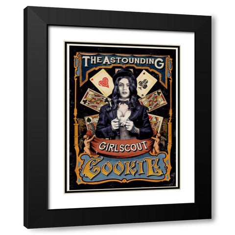 Girl Scout Black Modern Wood Framed Art Print with Double Matting by Has