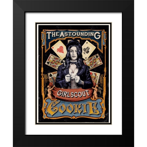 Girl Scout Black Modern Wood Framed Art Print with Double Matting by Has