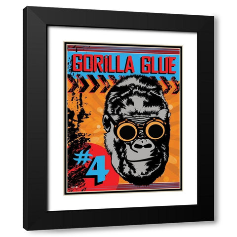 Gorilla Glue Black Modern Wood Framed Art Print with Double Matting by Has