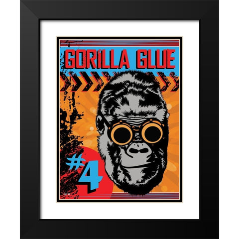 Gorilla Glue Black Modern Wood Framed Art Print with Double Matting by Has