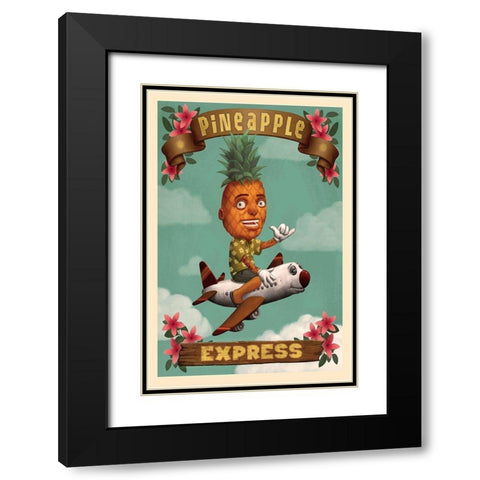 Pine Air Ex Black Modern Wood Framed Art Print with Double Matting by Has