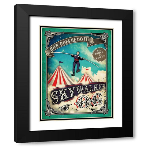 Skywalker Black Modern Wood Framed Art Print with Double Matting by Has