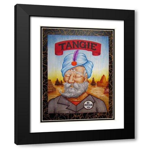 Tangle Be Black Modern Wood Framed Art Print with Double Matting by Has